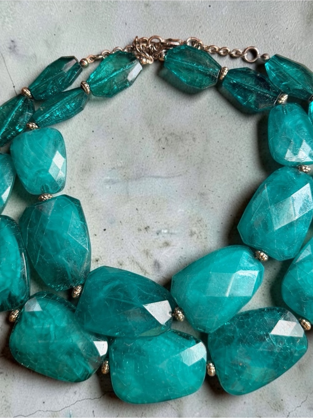 Turquoise Beaded Statement Necklace